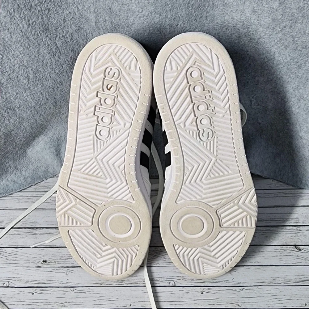 Adidas Hoops 3.0 Mid Shoes Mens Size 11‎ White Black Basketball Classic Sneakers